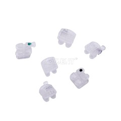 20Pcs/kit Dental Orthodontic Ceramic Brackets Braces Roth Slot.022 Hooks 3-4-5