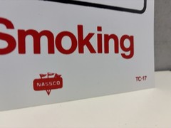 NASSCO No Smoking Sign TC-17 Red White Safety Notice Plastic 12×9