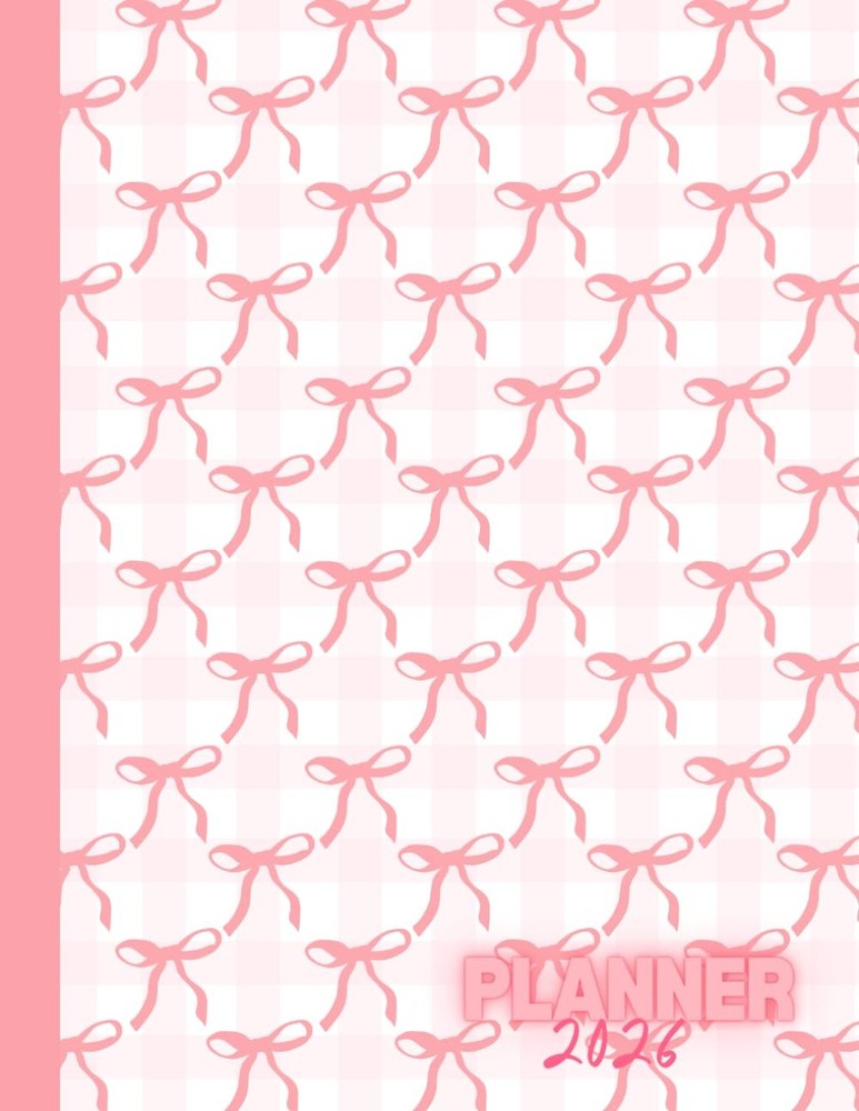 Pink Coquette Planner: Bow Notebook Organizer, 12 months calendar 2026…
