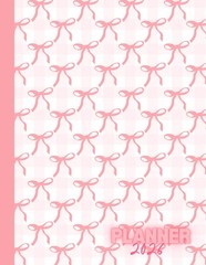 Pink Coquette Planner: Bow Notebook Organizer, 12 months calendar 2026…
