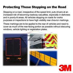 3M Diamond Grade White Conspicuity Tape 2″ x 2″ CE Approved Reflective Safety