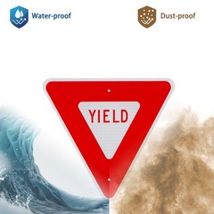 Triangle Yield Sign, 0.08″ Aluminum or 0.12″ Plastic, Reflective