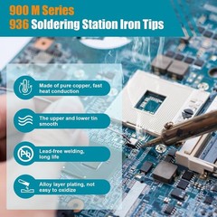 10 Pcs 900M Soldering Iron Tips, Lead Free for HAKKO, Atten, Quick, Aoyue, Yihua