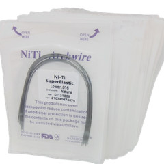 Dental Orthodontic Arch Wire Super Elastic Niti Round Rectangular Natural Form