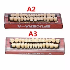 56 Pcs (A2+A3) False Teeth Dental Complete Acrylic Resin Denture Teeth #23 Shade