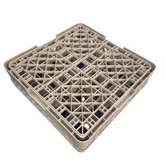 Traex TR6B Beige 25 Compartment Glass Rack with 1 Extender