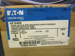 CROUSE HINDS 60 AMP 3W 4P PLUG APJ6485 MATES W/ AR642 *SAME DAY SHIP