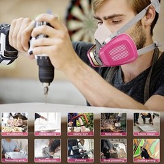 7502 7 Piece Suite Respirator Painting Spraying Face Gas Mask Facepiece MEDIUM