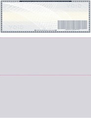 100 Blank Check paper “High Security” – Check on Top – Dark Blue Art Deco