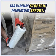 Industrial Grade Pallet Stretch Shrink Wrap Machine Use 18″ x 1500Ft 80 Gauge