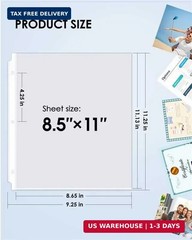 KTRIO Heavy Duty Sheet Protectors for 3 Ring Binder 30 Pack, 8.5 x 11 | Extra Th