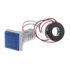 AC50-380V 0-100A 22mm 3-in-1 Voltmeter Ammeter Frequency Digital Volt AMP Meter