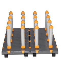 US Detachable Free Assembly Mobile Material Floor Rack for Vinyl with 2 Modules