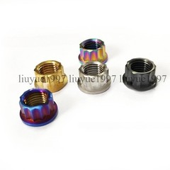 Titanium Flange Nuts M5 M6 M8 M10 M12 External 12-Point Nut for Bike Motorcycle