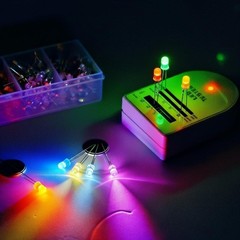 500 Pcs 5mm LED Lights Emitting Diodes Assorted Kit Pack Variety Color Bulb
