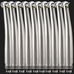 eLabPal 10Pcs Dental LED E-generator High Speed Handpiece Push Button 4H Turbine