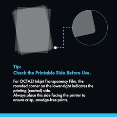 Inkjet Transparency Film Sheets 8.5 x 11 in Letter 4.5 Mil Clear OHP