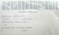 NAVY AIR TRAFFIC CONTROL HOWARD IND 6-218-152 NOS FAN IMPELLOR PLASTIC 4″ D 3/8″