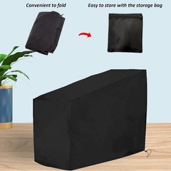 Black Exercise Bike Cover Waterproof Oxford Fabric Indoor & Outdoor Draw String
