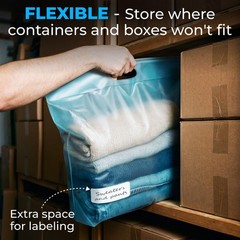 Large 24″ x 20″ Slider Zip Lock Bags – Heavy Duty 3.5 mil, 24 Pack, Easy-Slide C