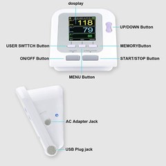 CONTEC08A Fully Automatic Digital Upper Arm Blood Pressure Monitor FDA