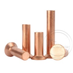 Solid Copper Countersunk Head Rivets 2mm 2.5mm 3mm 4mm 5mm 6mm 8mm DIN 661