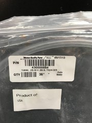 Waters Part No 430000604 Tygon Tubing 0.375 in x 0.250 in x 5ft