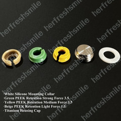 Novaloc Type PEEK Cap Matrix Titanium Housing Caps Retention Insert Caps