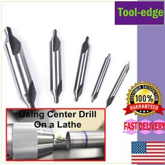 5Pc HSS Center Drill Bit 60 Degree Combined Countersink Spotting Drill Bits Set