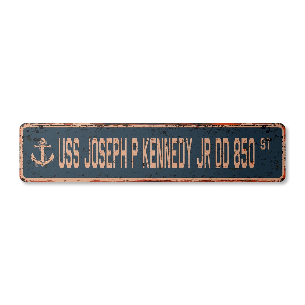 USS JOSEPH P KENNEDY JR DD 850 Vintage Street Sign us navy ship veteran sailor