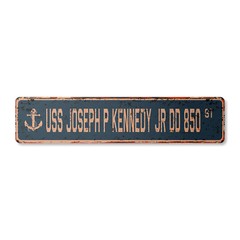 USS JOSEPH P KENNEDY JR DD 850 Vintage Street Sign us navy ship veteran sailor