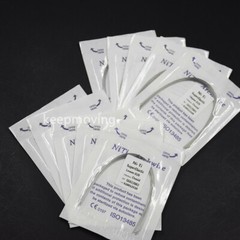 50 Packs Orthodontic Arch Wire Bracket Round Niti Super Elastic Natural Ovoid
