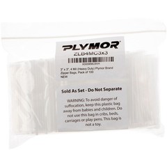 Plastic Bags 3×3 Inch 4 Mil Heavy Duty Zipper Reclosable Case 1000 Plymor