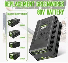 2 Packs 80V 3.5Ah Lithium Battery Replace for Greenworks 80V Battery GBA80400…