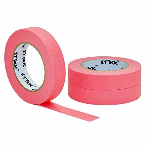 3 pack 1″ inch x 60yd Rolls (24mm x 55m) STIKK Pink Painters Masking Tape
