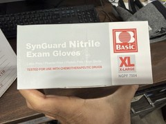 1000 Pcs Synguard Nitrile Gloves Powder, Latex, Protein Free Exp