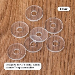 30 Pack 3/4 Inch Clear Plastic Washers, Flat Vinyl Replacement Parts Clear…