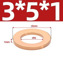Metric Copper Sealing Washers Flat Gasket Rings Form A DIN 7603 A – M3 – M60