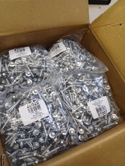 Lot Of 2000 #10 X 1-1/2 Silver Ruspert Coated Steel Hex Washer Head Screws