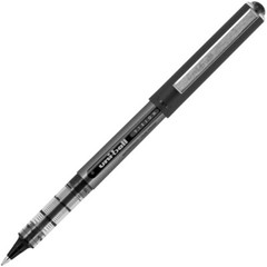 uni-ball VISION Stick Roller Ball Pen, Micro 0.5mm, Black Ink, 4pk