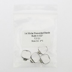 Orthodontic Pre-Welded 1st Molar Bands Roth .022 Buccal Tube Single 29-43+