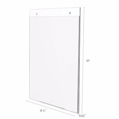 Dazzling Displays 25 Clear 8-1/2″ x 11″ Wall Mount Sign Holders