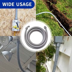 (1 inch Dia * 50 Feet) Yariwiz Flexible Electrical Conduit Liquid Tight PVC C…