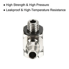 2pcs 3.5mm Barb M3x0.5 Male Thread Hose Pipe Fitting Elbow Electroplated Copper