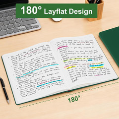 A4 Lined Journal Notebooks, 208 Pages, Large Size-8.5″ X 11″, Dark Green, Hardco