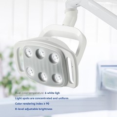 9W Dental 6 LED Lamp Oral Light Ra90 Lamp For Unit Chair 22MM / 26MM