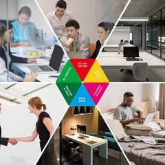 6 Options Office Door Signs – In A Meeting, Out Of Office, Do Not Disturb, Wo…