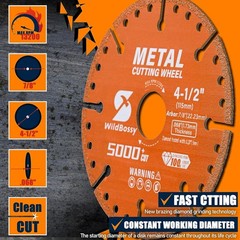 Diamond Cutting Wheel 3 Inch with 3/8″ Arbor Hole, Metal Cut Off Disc with 50…
