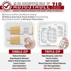 EVERLIT CARE Wound Closure Kit | For Up to 6″ Cuts & Lacerations, Transparent