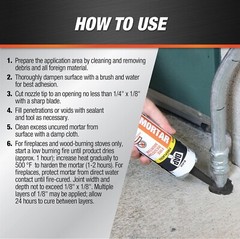 10oz High Heat Fire Stop Caulk – Non-Combustible Waterproof Interior Sealant